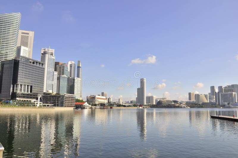 горизонт singapore залива стоковая фотография горизонт singapore залива стоковая фотография