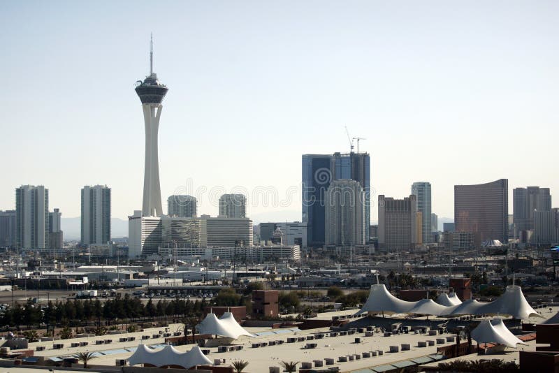 The Las Vegas Strip is shown during the day. The Las Vegas Strip is shown during the day.