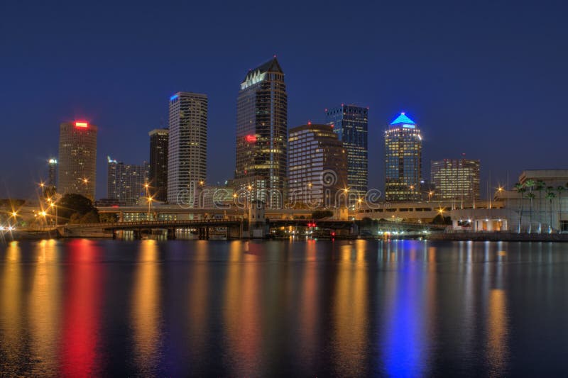 City Skyline of Tampa Florida at night. City Skyline of Tampa Florida at night.