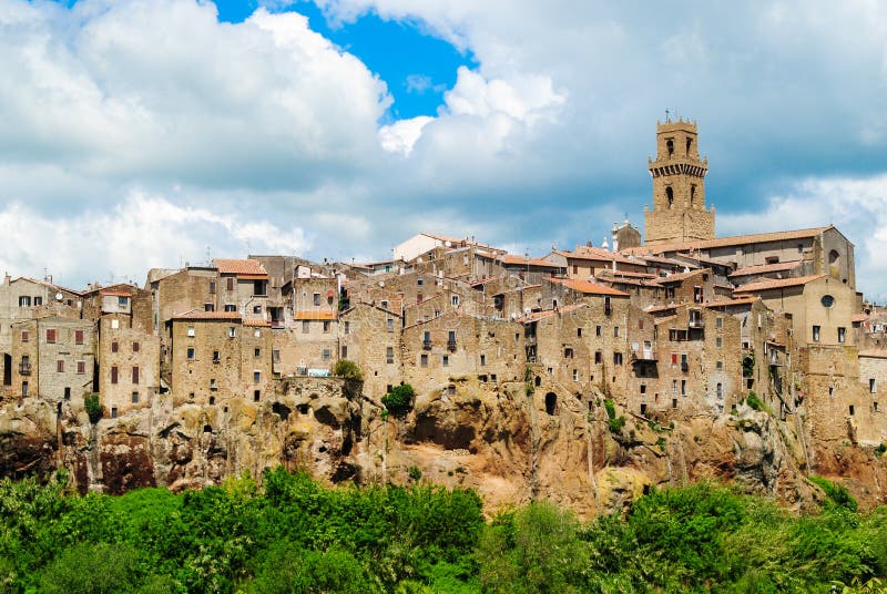 Городок Pitigliano стоковая фотография Городок Pitigliano стоковая фотография