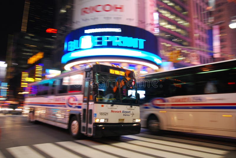 город New York шины стоковое изображение