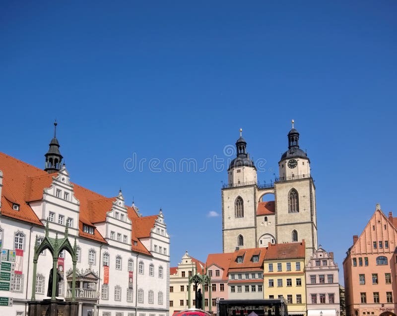 Wittenberg in Germany, Town and Parish Church of St. Mary`s. Wittenberg in Germany, Town and Parish Church of St. Mary`s