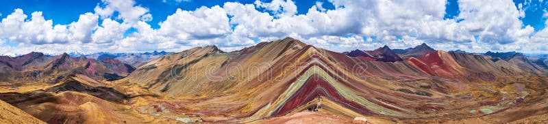Горы радуги, Cusco, Перу Vinicunca, Перу - гора радуги 5200 m в Андах, кордильерах de los Андах, Cusco стоковая фотография Горы радуги, Cusco, Перу Vinicunca, Перу - гора радуги 5200 m в Андах, кордильерах de los Андах, Cusco стоковая фотография