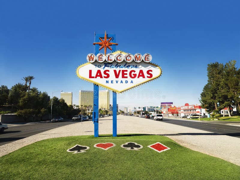 гостеприимсво vegas знака las стоковое изображение