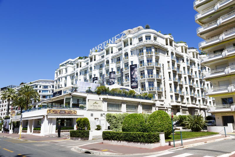 CANNES, FRANCE - MAY 14: Grand Hyatt Cannes Hotel Martinez, located in a prime point on the Boulevard de La Croisette, overlooking the Bay of Cannes and the Mediterranean Sea, offers 409 guestrooms. CANNES, FRANCE - MAY 14: Grand Hyatt Cannes Hotel Martinez, located in a prime point on the Boulevard de La Croisette, overlooking the Bay of Cannes and the Mediterranean Sea, offers 409 guestrooms