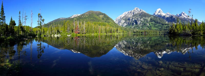 panorama Of The Taggart Lake.it is located in Grand Teton National Park in the U. S. state of Wyoming. panorama Of The Taggart Lake.it is located in Grand Teton National Park in the U. S. state of Wyoming.