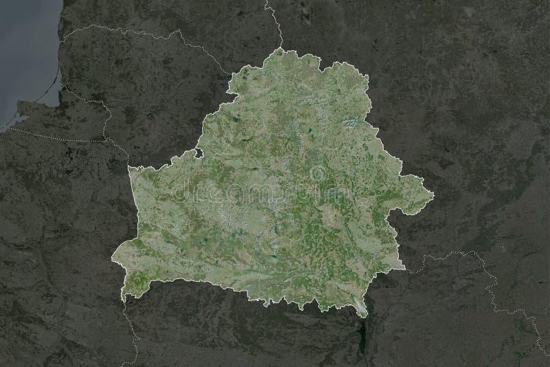 Границы Беларуси. Район desaturated. Спутник иллюстрация вектора