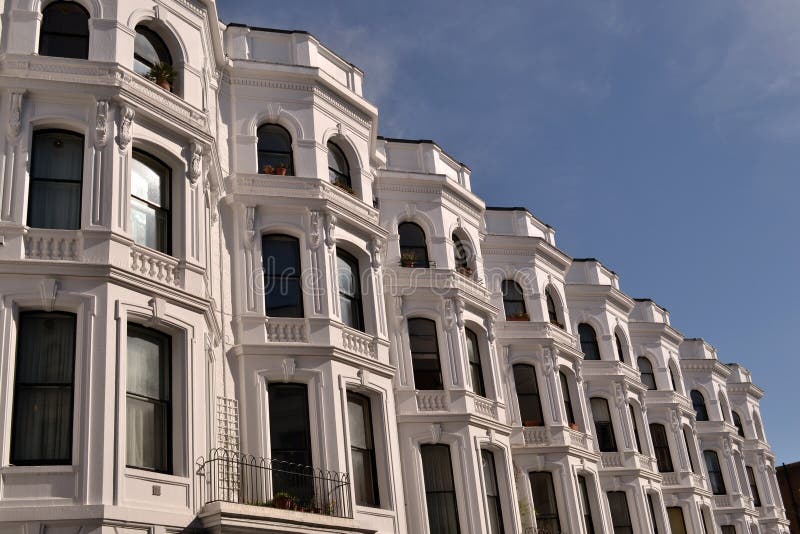 Грузинские дома Лондона Notting Hill стоковые изображения