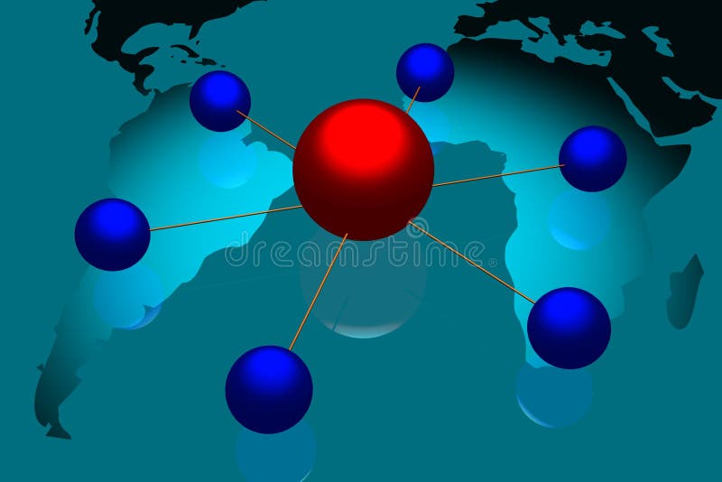 A globe network depiction and world map. A globe network depiction and world map