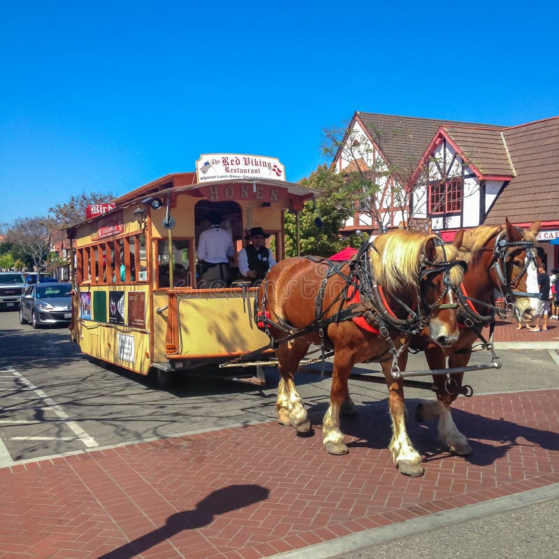 Датский городок Solvang в Санте Ynes, Калифорнии США Весна 2015 стоковые изображения Датский городок Solvang в Санте Ynes, Калифорнии США Весна 2015 стоковые изображения