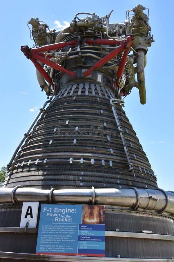 F-1 Engine at Rocket Park at Space Center Houston in Texas USA. F-1 Engine at Rocket Park at Space Center Houston in Texas USA