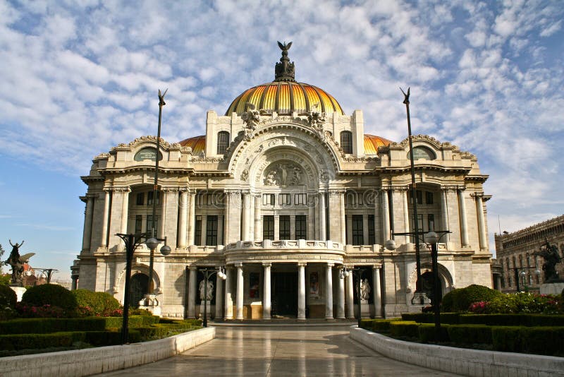 Bellas Artes Palace in the historical part of Mexico City. Bellas Artes Palace in the historical part of Mexico City