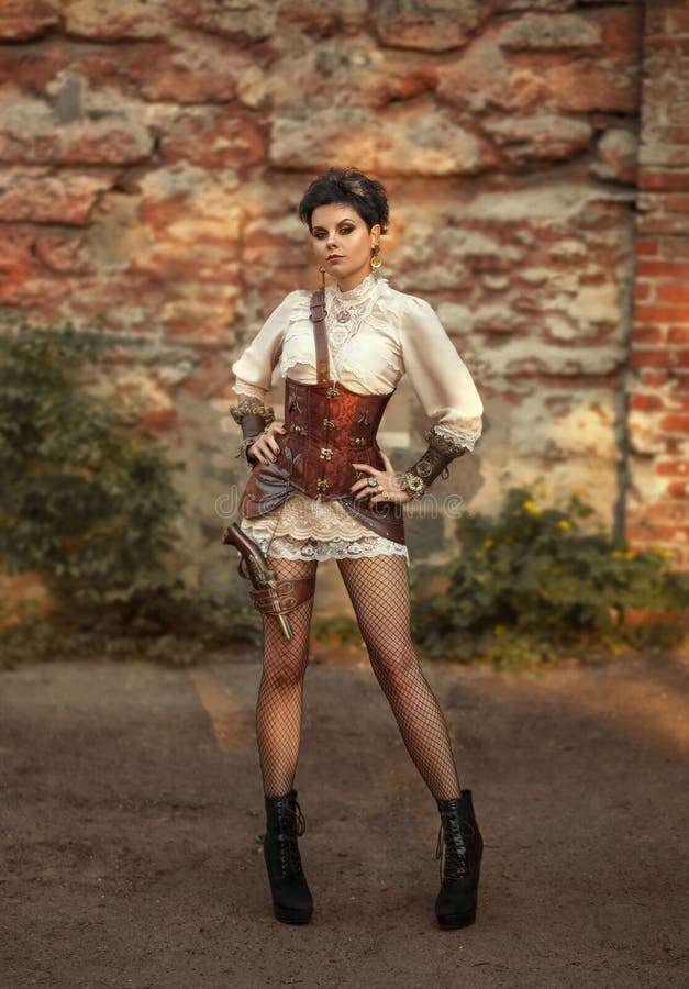 Девушка в стиле steampunk стоковое фото Девушка в стиле steampunk стоковое фото