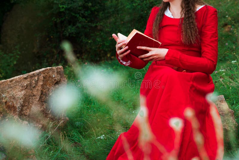 Девушка читая книгу в парке 3 стоковое изображение rf Девушка читая книгу в парке 3 стоковое изображение rf