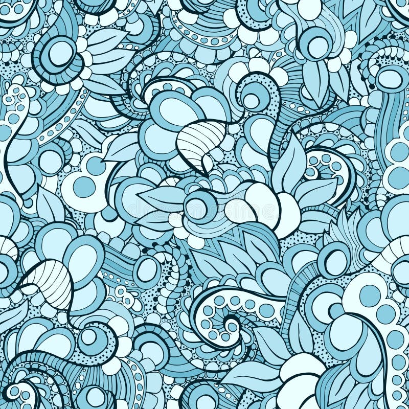 Vector seamless hand drawn natural decorative floral ornamental pattern. Seamless pattern can be used for wallpaper, pattern fills, web page background,surface and fabric textures. Vector seamless hand drawn natural decorative floral ornamental pattern. Seamless pattern can be used for wallpaper, pattern fills, web page background,surface and fabric textures.