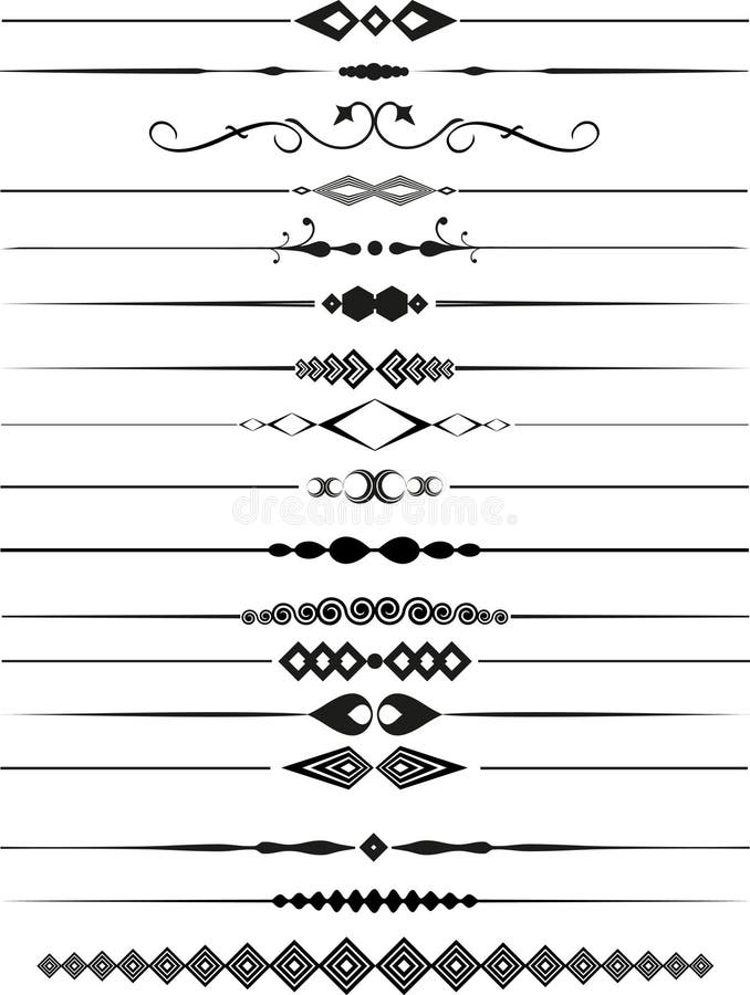 Collection of decorative page dividers. Collection of decorative page dividers