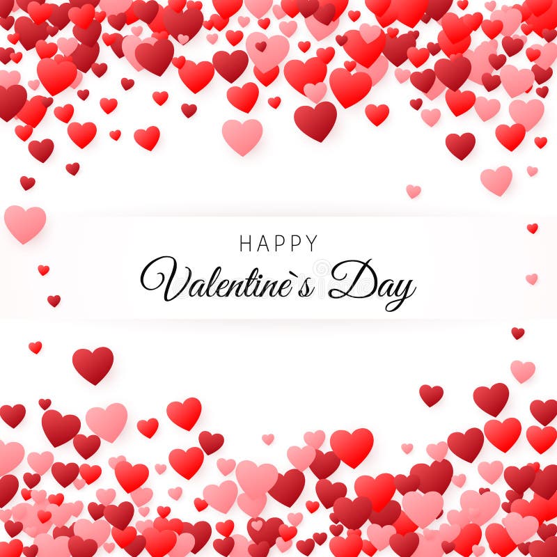 день карточки приветствуя счастливые valentines Шаблон крышки поздравительной открытки Предпосылка заполнила с сердцами с местом