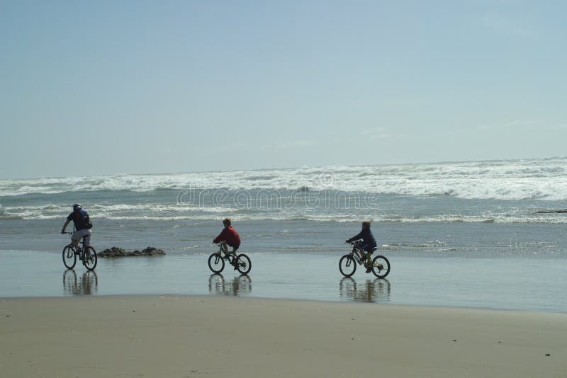 Bicycling on the surf. Bicycling on the surf.