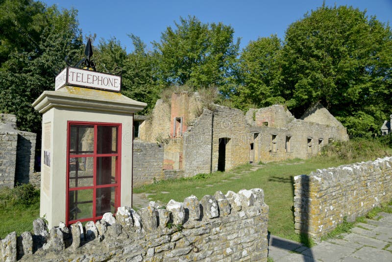 Деревня Tyneham Дорсета, на южном побережье стоковое изображение