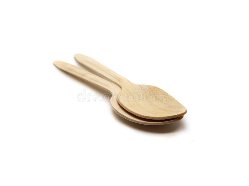 Wooden spoons 2 objects are isolated on a white background for design. Wooden spoons 2 objects are isolated on a white background for design.