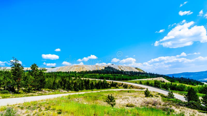 Tailings Mount on the north side of Highway 97C at the Highland Valley Copper Mine, the largest open pit copper mine in Canada. Tailings Mount on the north side of Highway 97C at the Highland Valley Copper Mine, the largest open pit copper mine in Canada