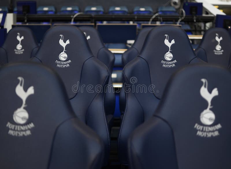 Detail of Tottenham's substitution bench pictured priro to the UEFA Europa League round of 16 game between Tottenham Hotspur and Borussia Dortmund on March 17, 2016 at White Hart Lane stadium in London. Borussia won, 2-1. Detail of Tottenham's substitution bench pictured priro to the UEFA Europa League round of 16 game between Tottenham Hotspur and Borussia Dortmund on March 17, 2016 at White Hart Lane stadium in London. Borussia won, 2-1.