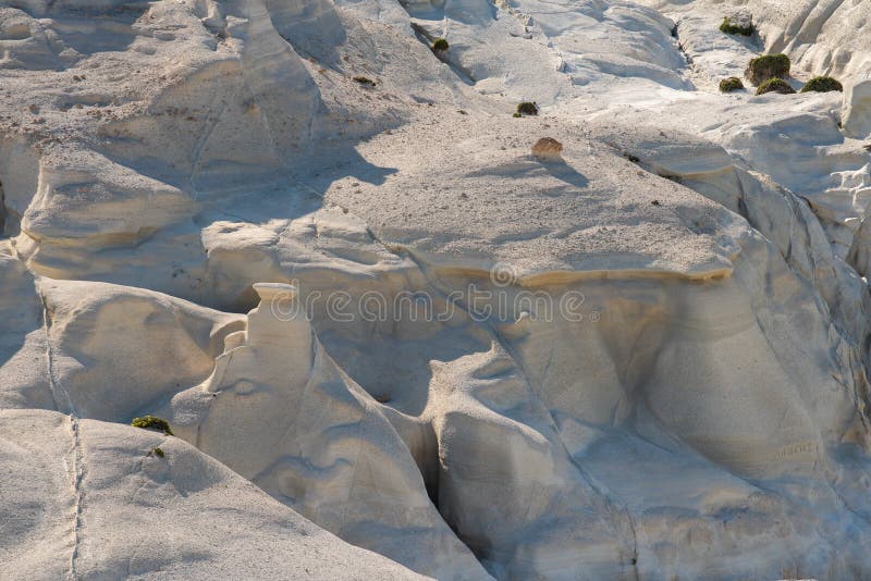 Деталь Греции острова Milos пляжа Sarakiniko в временени стоковое изображение Деталь Греции острова Milos пляжа Sarakiniko в временени стоковое изображение