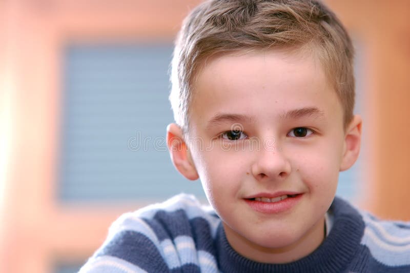 Portrait of young boy thinking. Portrait of young boy thinking