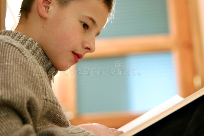 Back to school. Portrait of young boy studying. Back to school. Portrait of young boy studying