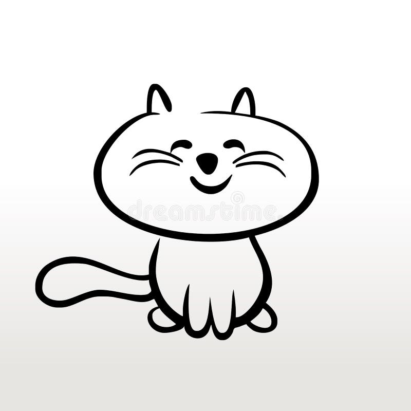 Дети кота котенка крася план изображают черно-белый понедельник бесплатная иллюстрация