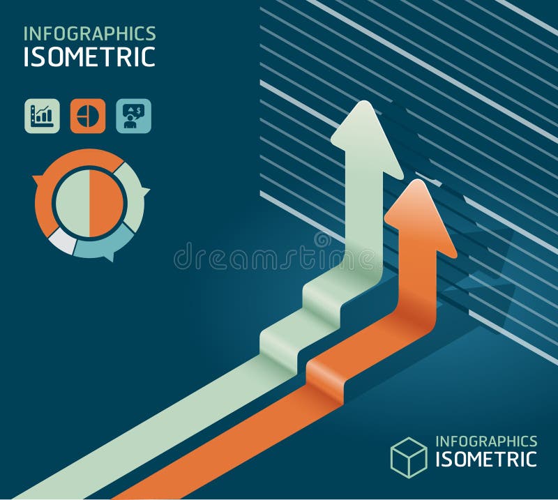 Infographic isometric graph / can be used for infographics. Infographic isometric graph / can be used for infographics