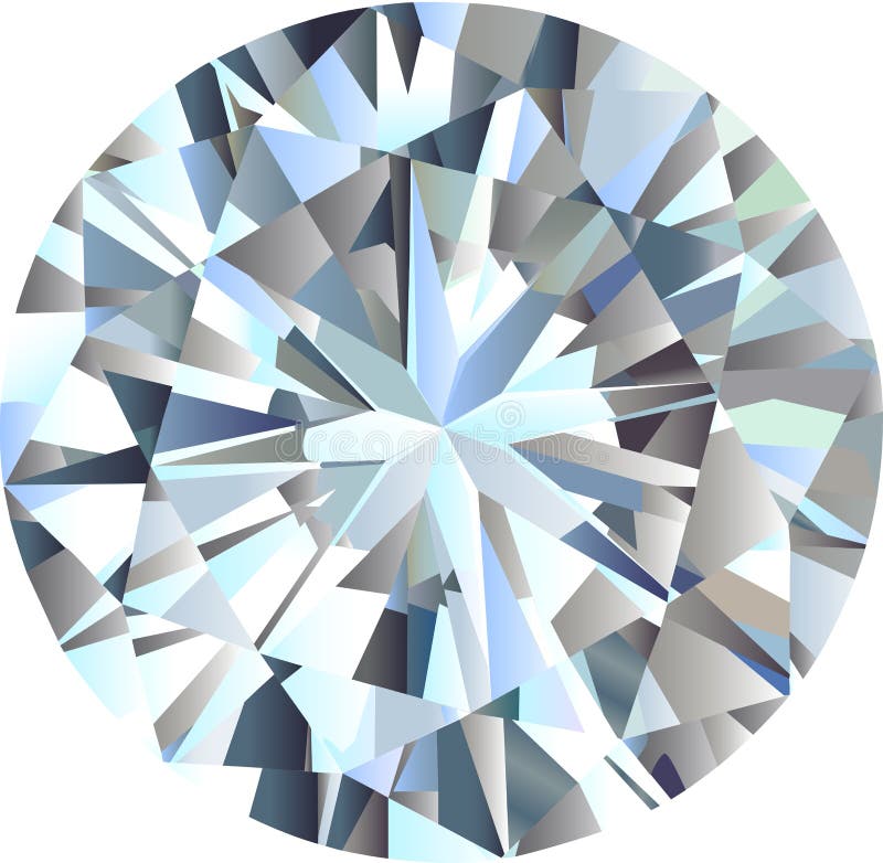 Elegant realistic diamond with detailed cuts in jpg, png and ai formats. Elegant realistic diamond with detailed cuts in jpg, png and ai formats