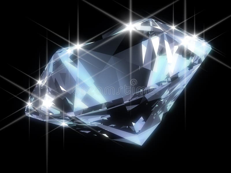 3d rendered illustration of one beautiful shiny diamond. 3d rendered illustration of one beautiful shiny diamond