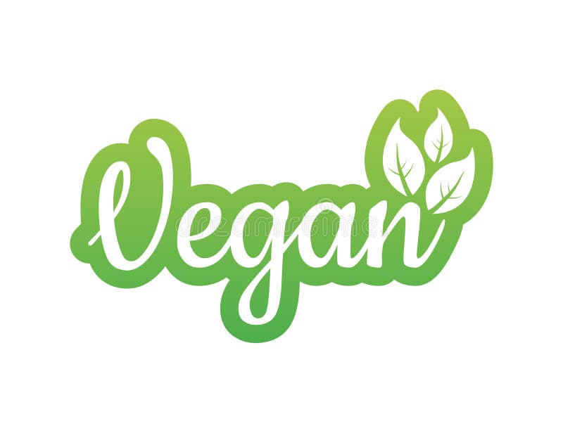 Дизайн значка vegan. Символ зеленого vegan friendly. Иллюстрация вектора иллюстрация вектора