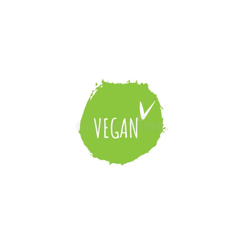 Дизайн значка Vegan Символ зеленого vegan дружелюбный Знак еды Vegan с листьями в дизайне формы сердца Иллюстрация вектора на пят бесплатная иллюстрация