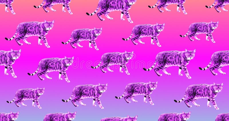 Дизайн модели анимации. Кот леопарда. Минимальные животных иллюстрация штока