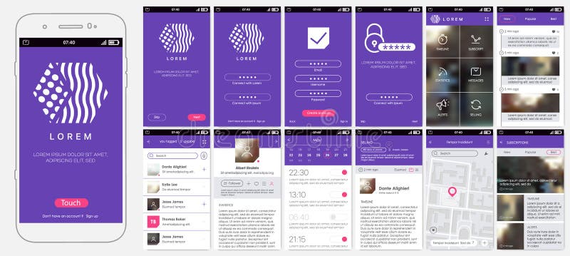 Дизайн передвижного app, UI, UX, GUI бесплатная иллюстрация Дизайн передвижного app, UI, UX, GUI бесплатная иллюстрация