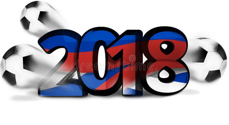 Дизайн шарика футбола футбола иллюстрации 3d России 2018 смелейший бесплатная иллюстрация Дизайн шарика футбола футбола иллюстрации 3d России 2018 смелейший бесплатная иллюстрация