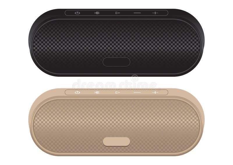 динамик bluetooth изолирован по белому иллюстрация штока