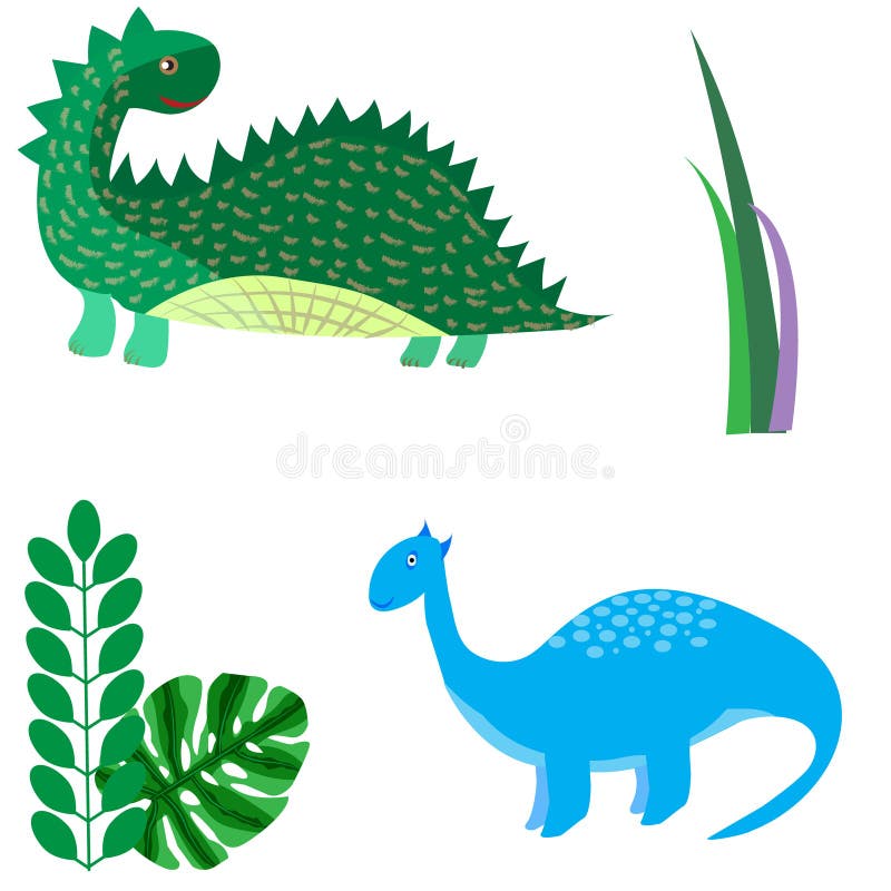 Динозавры шаржа vector prehis dino изверга иллюстрации животные бесплатная иллюстрация