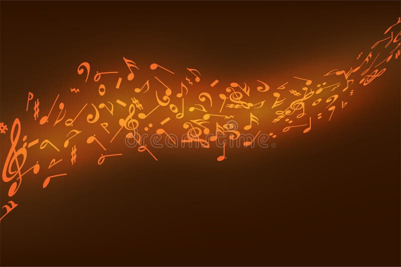 Abstract music notes design for music background use, vector illustration stock illustration