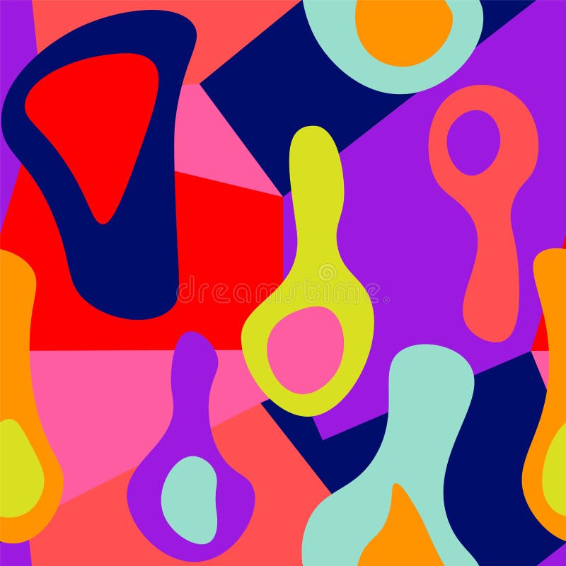 Seamless cute vector pattern with shapes royalty free illustration