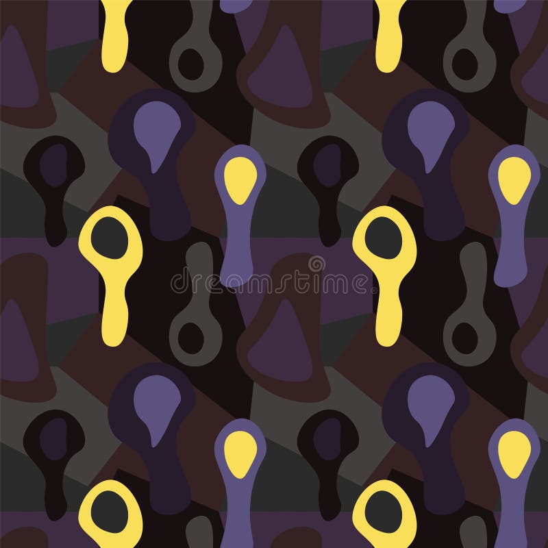 Seamless cute vector pattern with shapes stock illustration