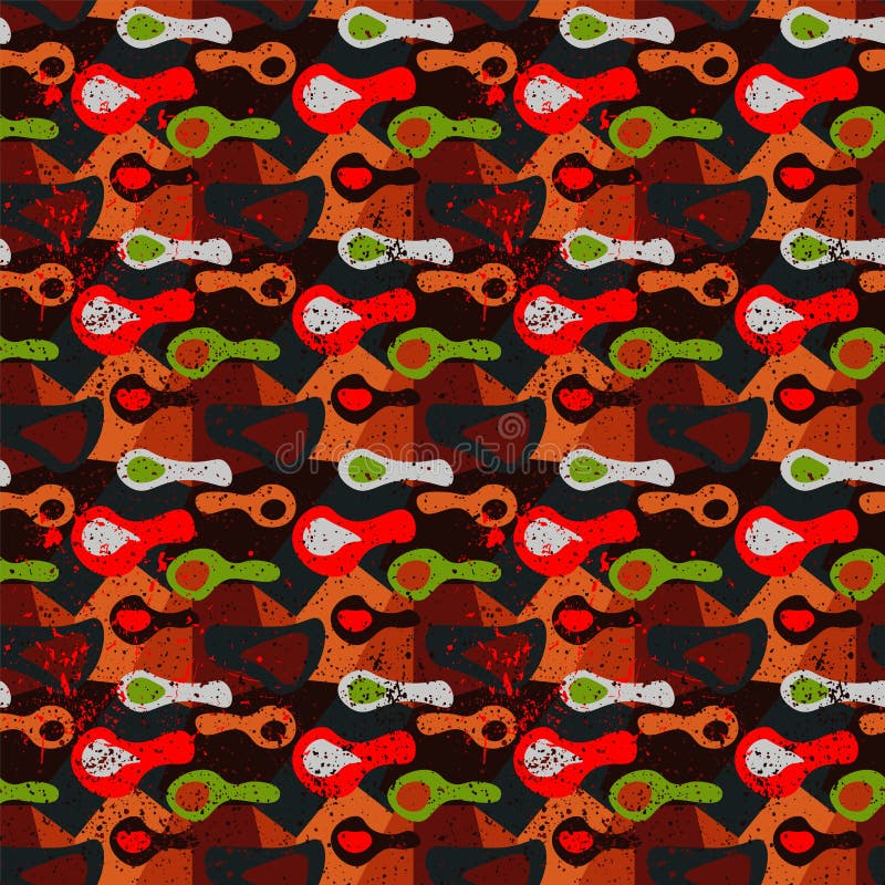 Seamless cute vector pattern with shapes royalty free illustration