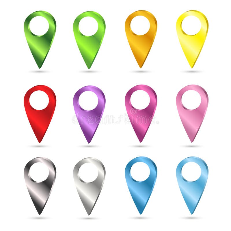 Vector map pointer stock illustration
