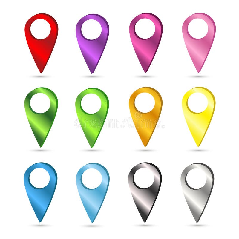Vector map pointer stock illustration