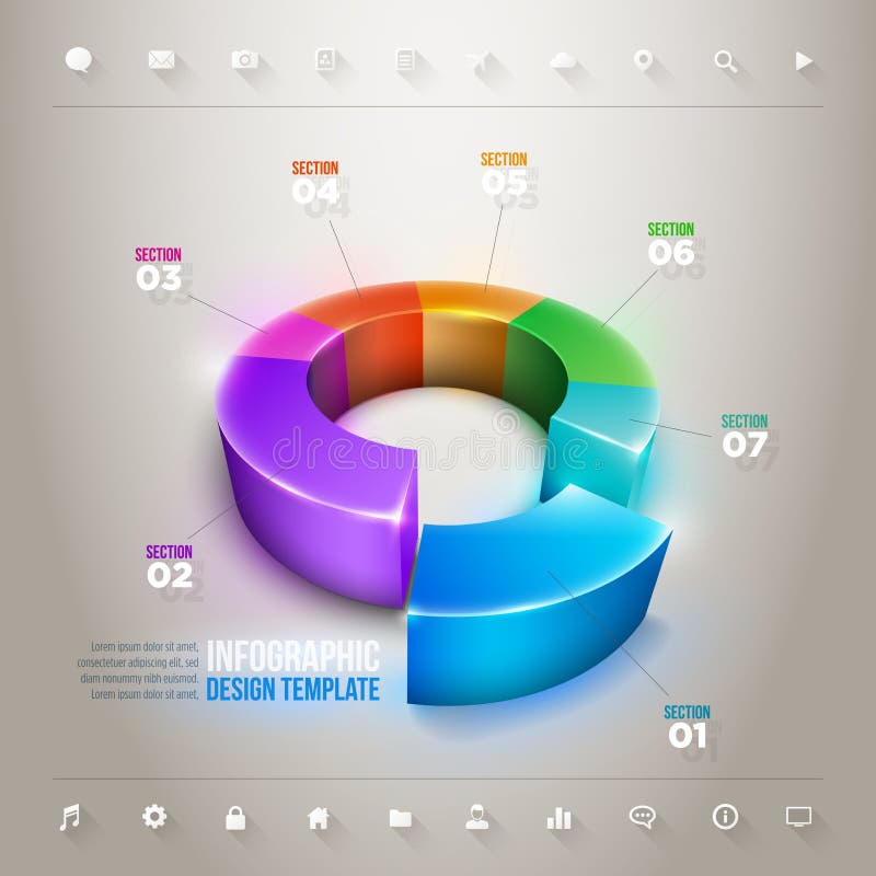 Долевая диограмма Infographic бесплатная иллюстрация Долевая диограмма Infographic бесплатная иллюстрация