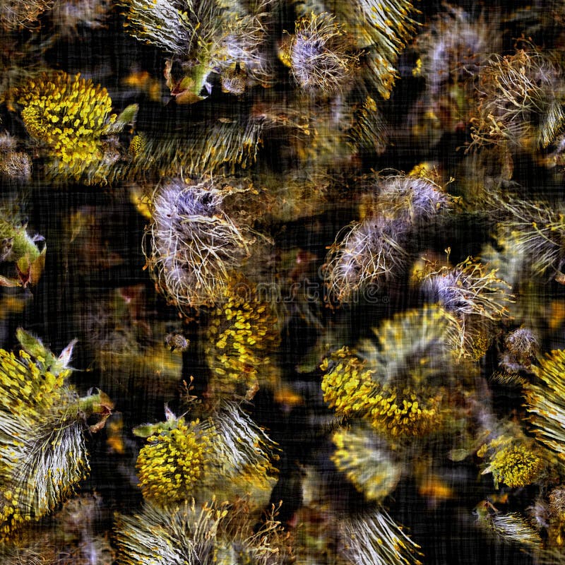 Довольно темная флористическая фон текстуры daisy. Картина variegated смелого реалистичной безшовная цветов. Большой выбор синего иллюстрация вектора