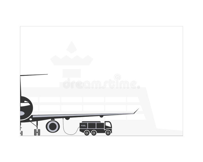 Refueling the plane on the airport. Vector illustration. EPS 10. Opacity. Refueling the plane on the airport. Vector illustration. EPS 10. Opacity.