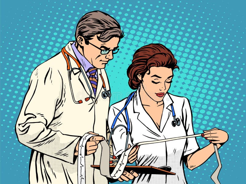 Krankenschwester Mosen Cartoon Doppelter